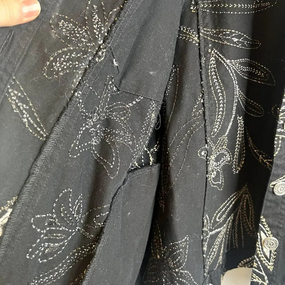 Studio Works Embroidered Floral Blazer Jacket Size Large - Picture 9 of 12